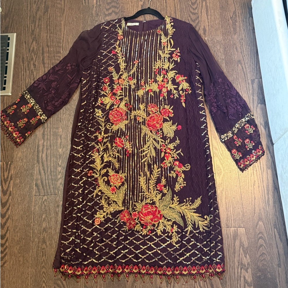 2 piece Baroque embroidered suit